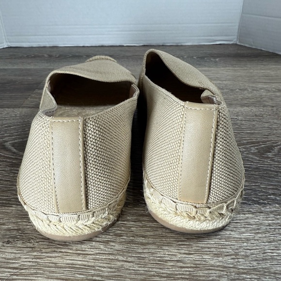 Banana Republic Shoes Womens sz7 Tan Espadrille Linen Neutral Coastal Boho Beach - Picture 2 of 6
